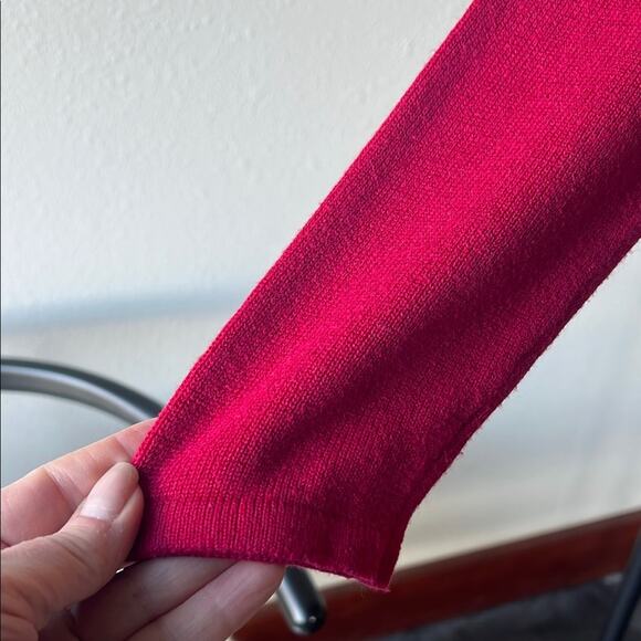 Isabella Bird Women’s Tie-Front Magenta Cardigan Sweater - size L - Picture 5 of 7